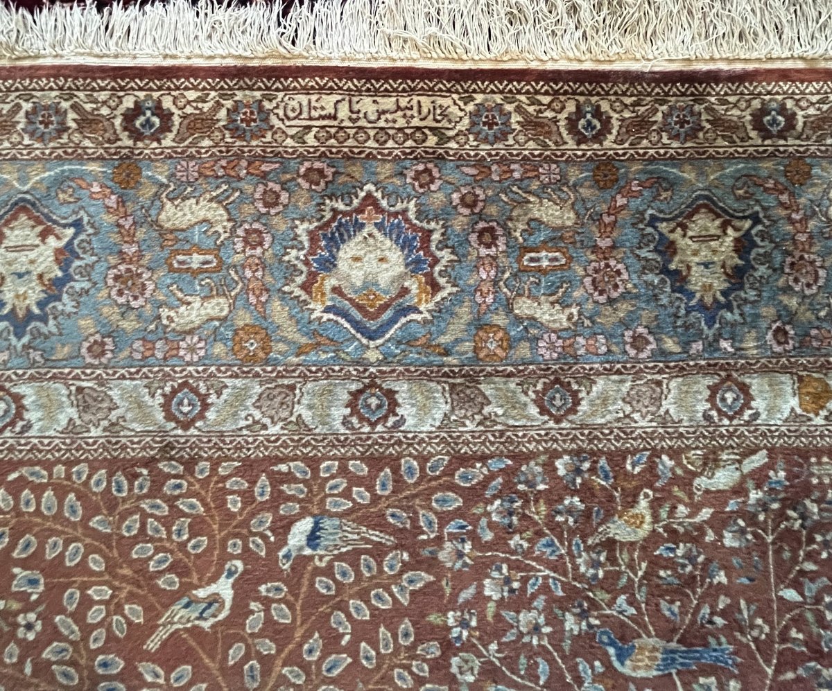 Tapis Persan "Arbre de Vie" aux Oiseaux – 137 x 220 Cm - "Galerie Sardje"-photo-6
