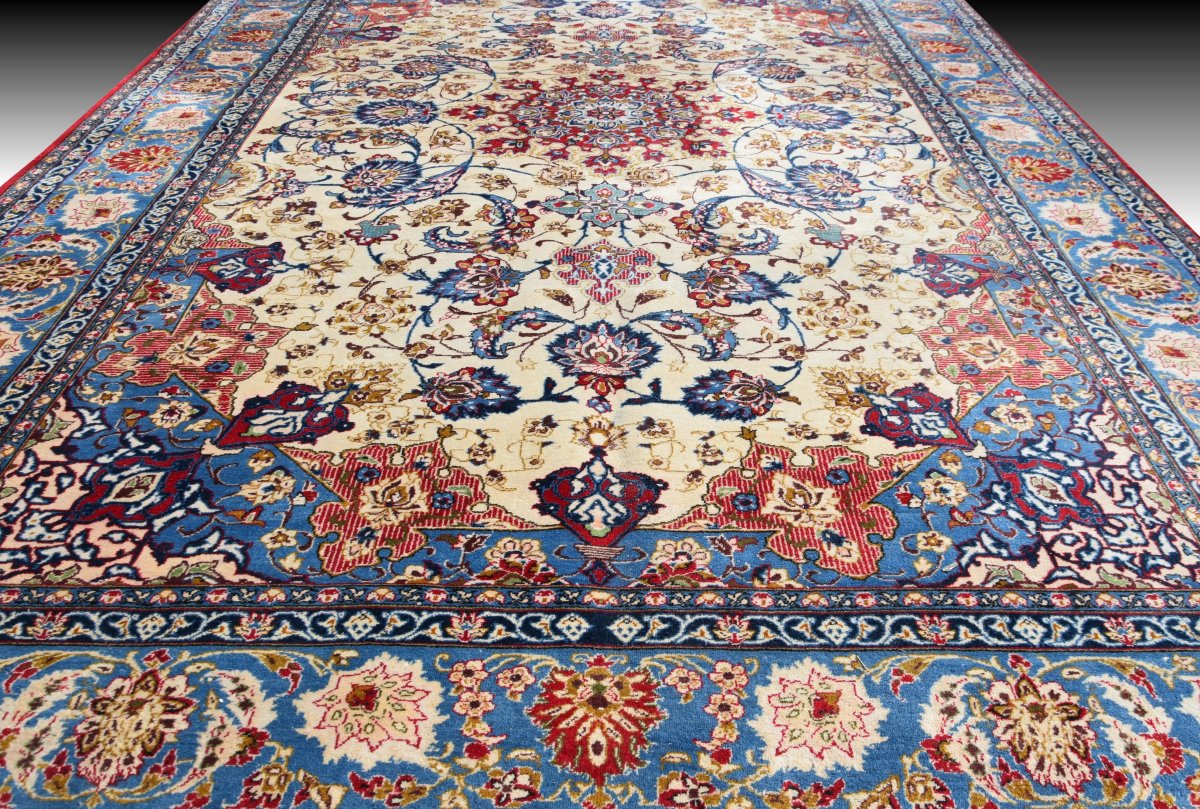 Grand tapis d'orient Ispahan – Iran, époque du Shah : 258 × 375 cm"Galerie Sardje"-photo-4