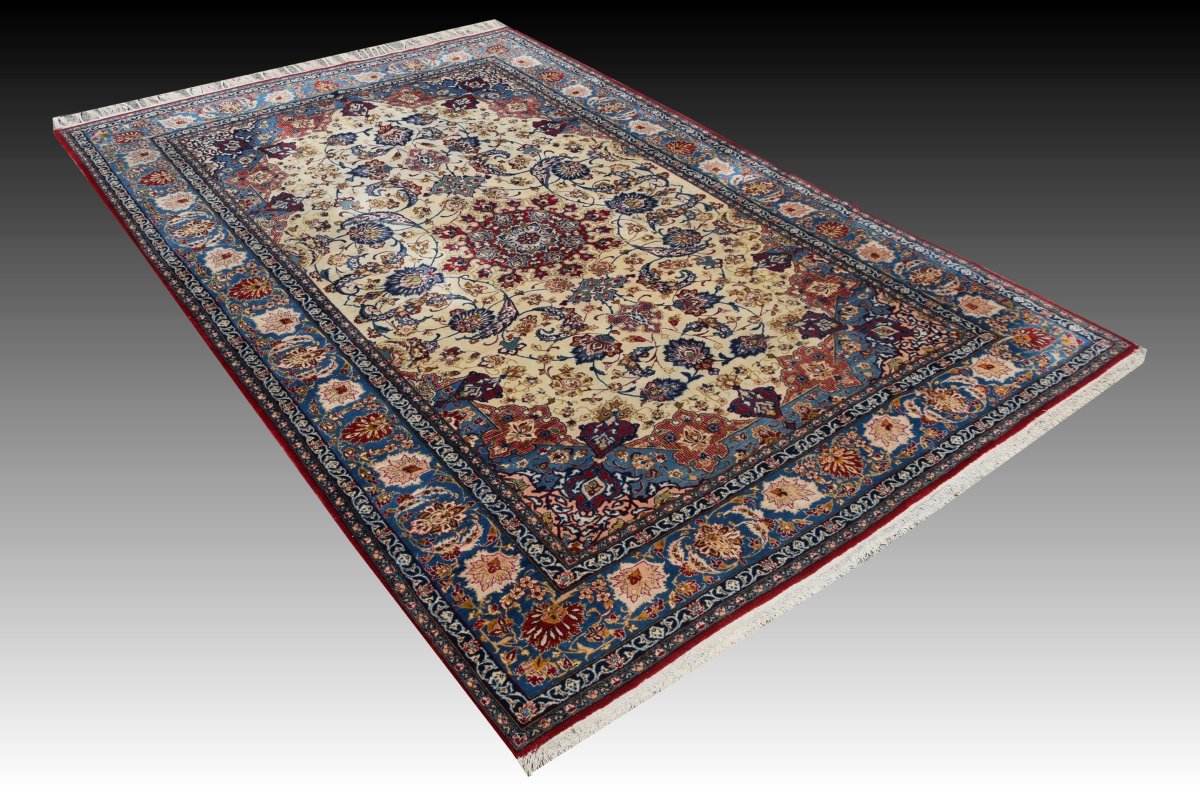 Grand tapis d'orient Ispahan – Iran, époque du Shah : 258 × 375 cm"Galerie Sardje"-photo-5