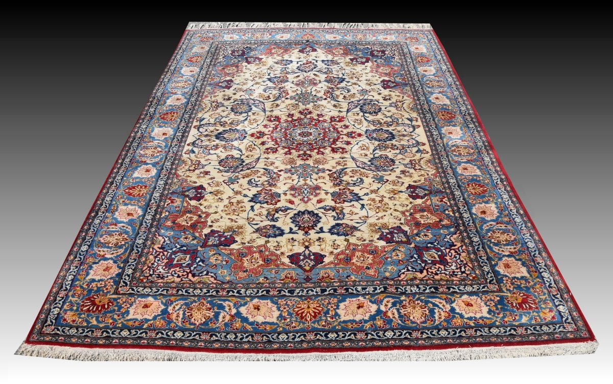 Grand tapis d'orient Ispahan – Iran, époque du Shah : 258 × 375 cm"Galerie Sardje"-photo-7