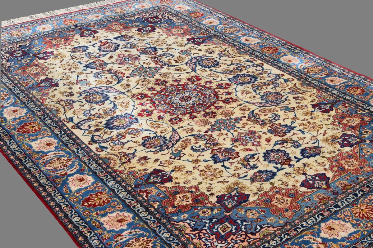 Grand tapis d'orient Ispahan – Iran, époque du Shah : 258 × 375 cm"Galerie Sardje"-photo-8