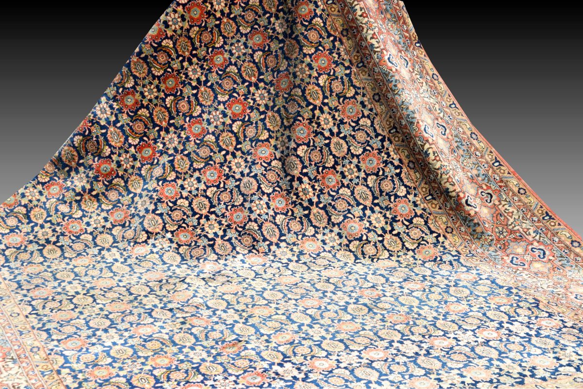 Iranian Ghoum Oriental Rug, Wool: 3.33 X 2.35 Meters - Circa 1960s/70s - "galerie Sardje" -photo-1