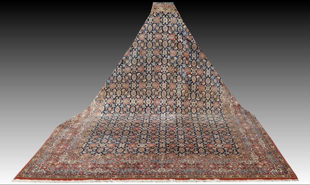 Iranian Ghoum Oriental Rug, Wool: 3.33 X 2.35 Meters - Circa 1960s/70s - "galerie Sardje" -photo-3