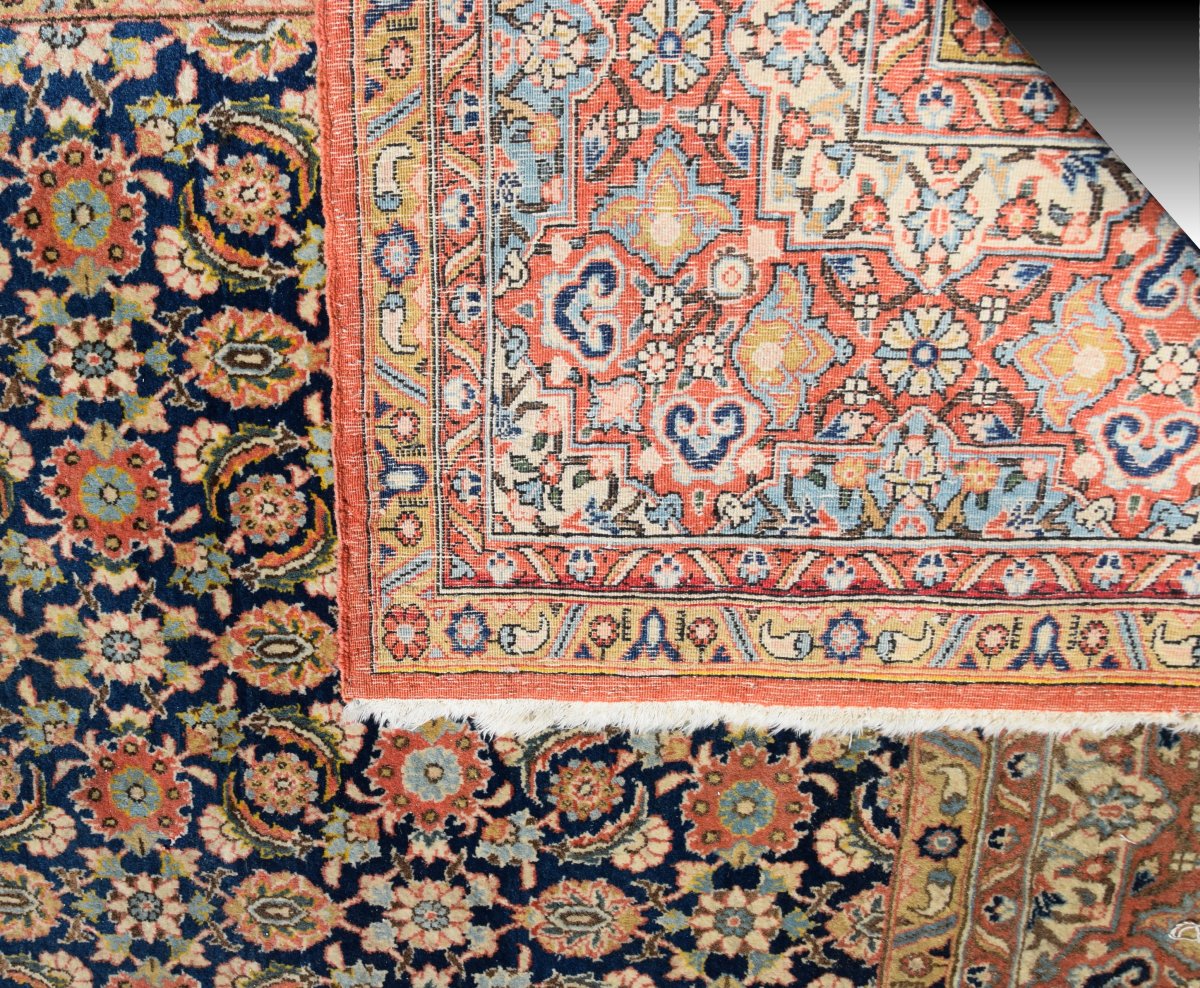 Iranian Ghoum Oriental Rug, Wool: 3.33 X 2.35 Meters - Circa 1960s/70s - "galerie Sardje" -photo-7