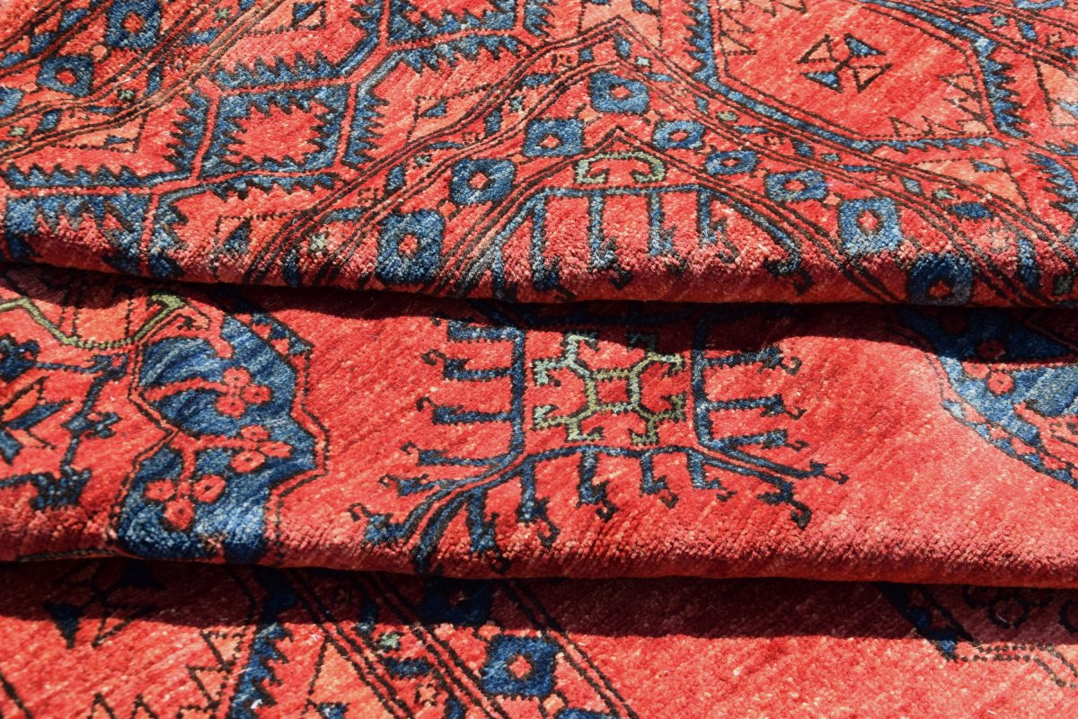Afghan Turkmen Bukhara Oriental Rug: 350 X 255 Cm "galerie Sardje"-photo-5