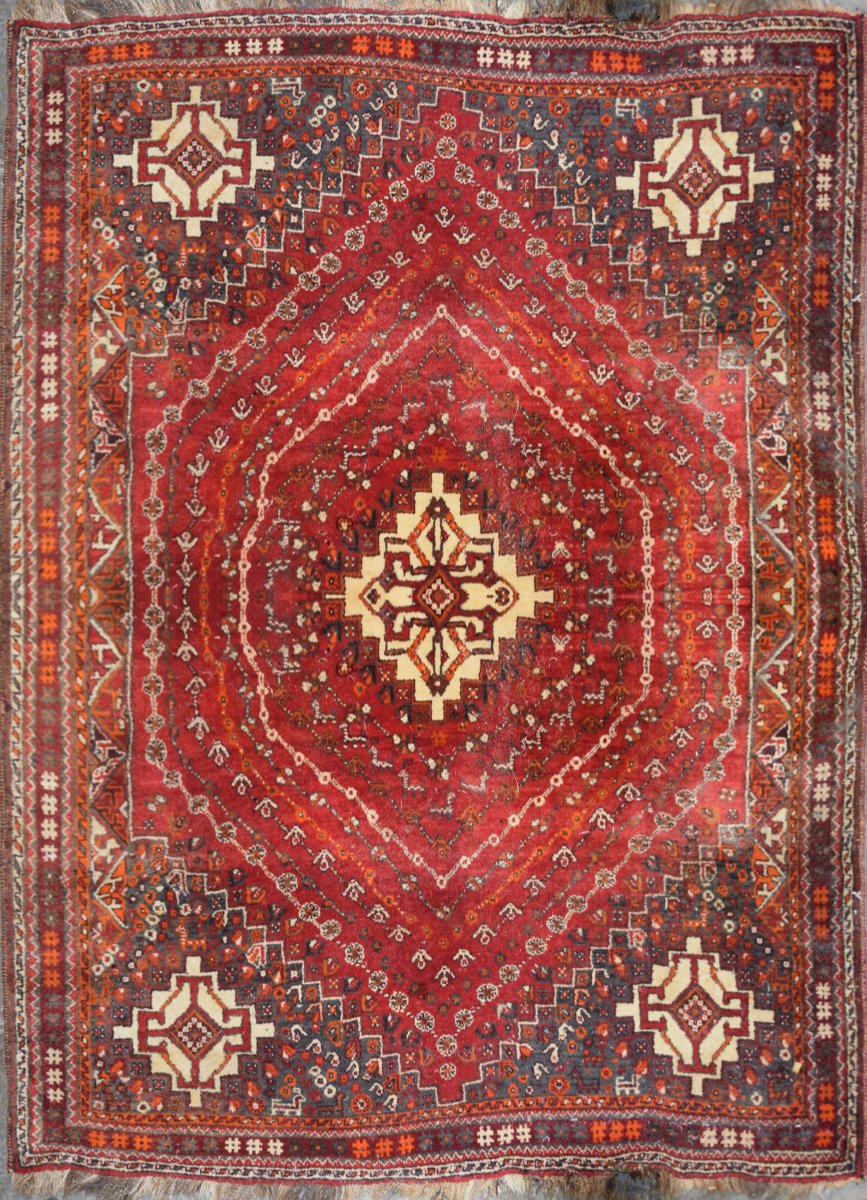 Iranian Shiraz, Gashghai Oriental Rug: 170 X 250 Cm "galerie Sardje"-photo-2