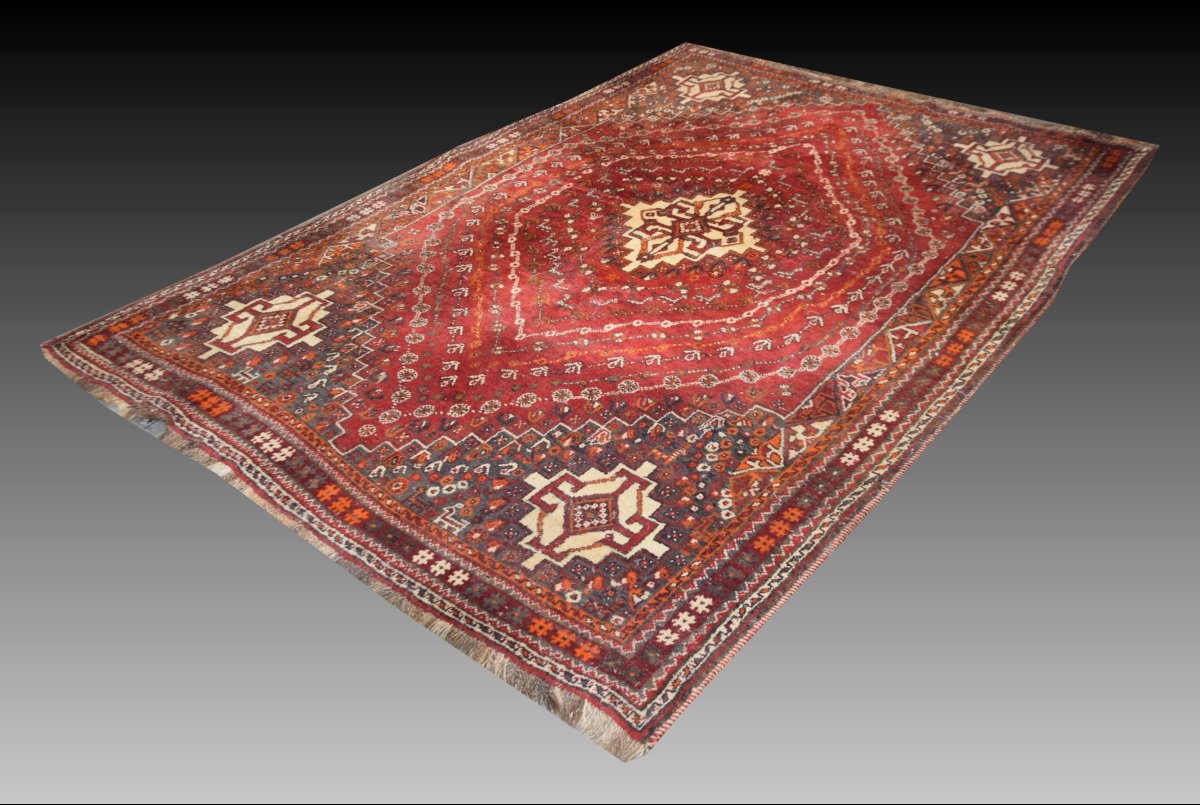 Tapis d'orient Iran Shiraz, Gashghaï :  170 x 250 cm "Galerie Sardje"-photo-3