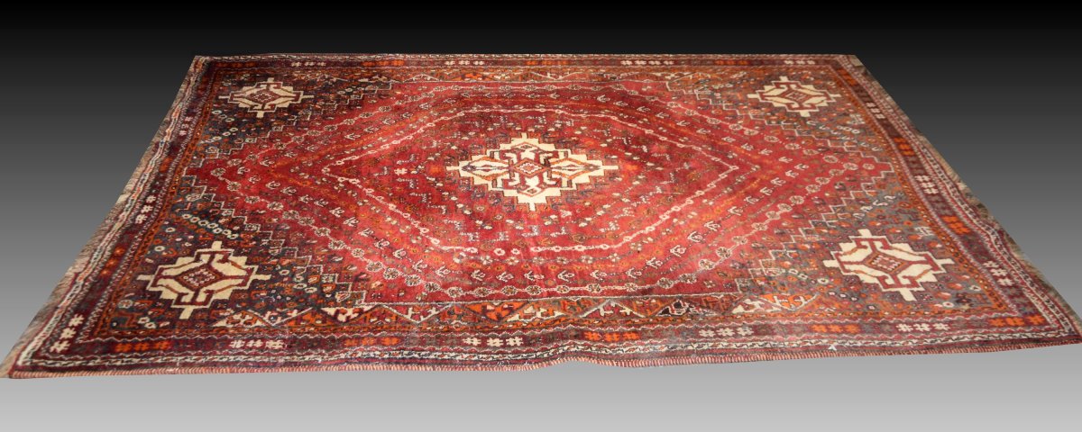 Tapis d'orient Iran Shiraz, Gashghaï :  170 x 250 cm "Galerie Sardje"-photo-2