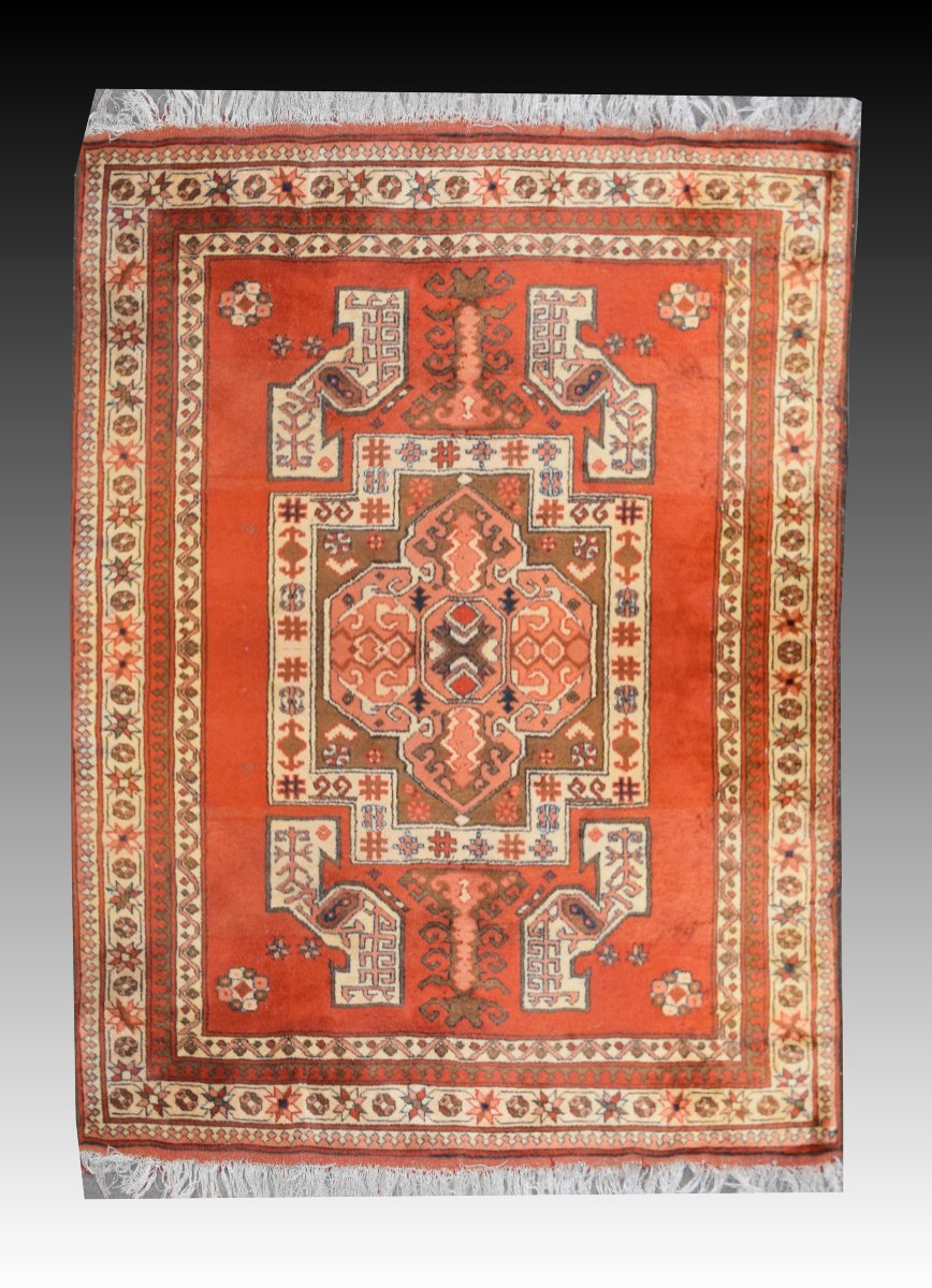 Tapis d'orient  KAZAK Style Caucasien – Noué main : 127 x 170 cm- "Galerie Sardje" -photo-2