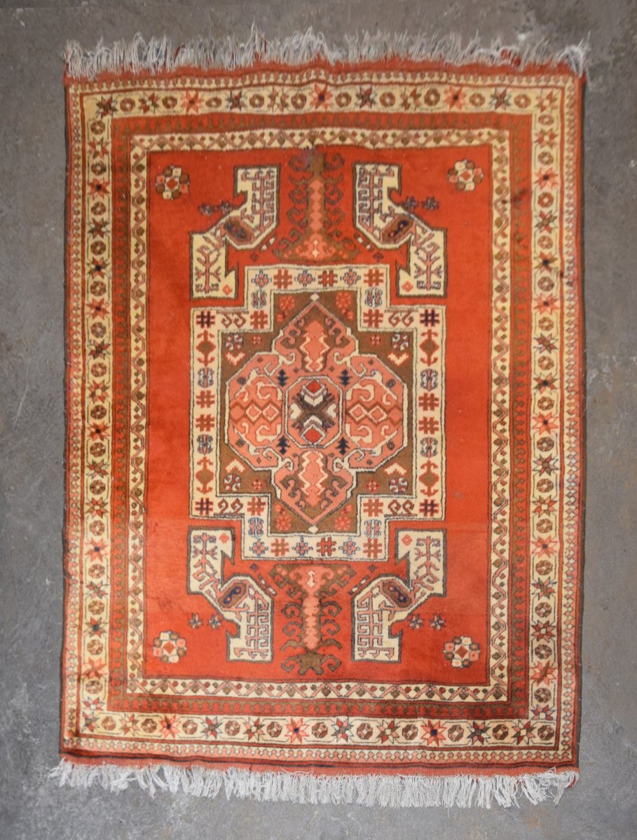 Tapis d'orient  KAZAK Style Caucasien – Noué main : 127 x 170 cm- "Galerie Sardje" -photo-3