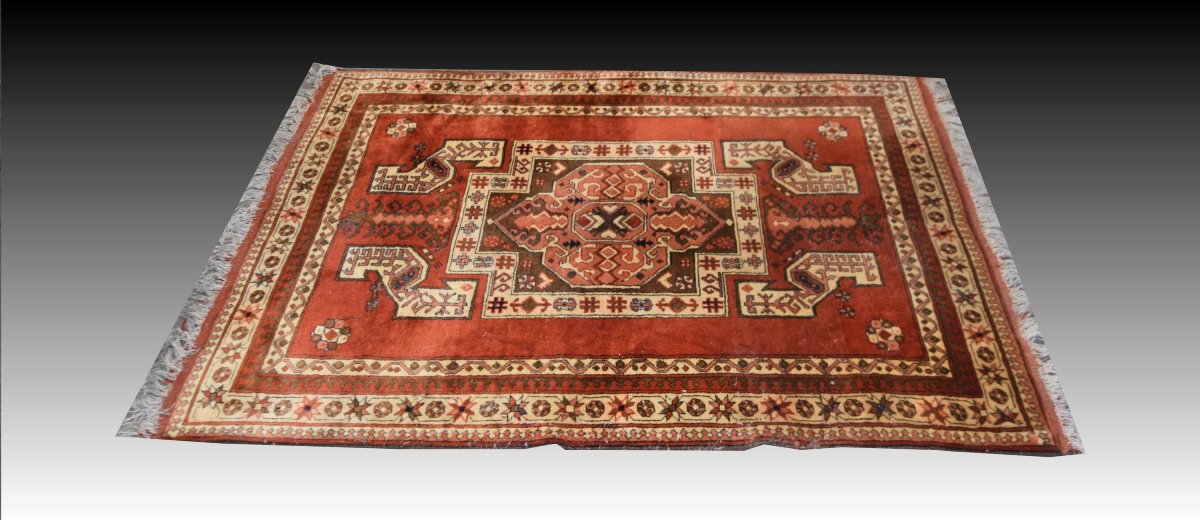 Tapis d'orient  KAZAK Style Caucasien – Noué main : 127 x 170 cm- "Galerie Sardje" -photo-2