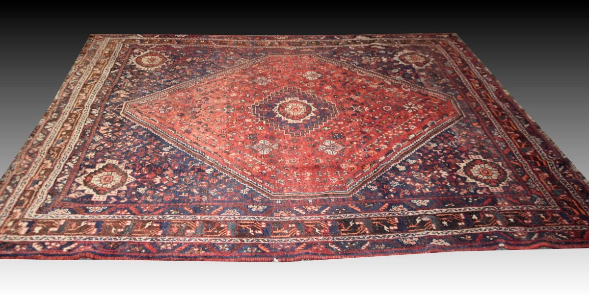 Iranian Shiraz Oriental Rug, Gashghai: 230 X 310 Cm "galerie Sardje" -photo-4