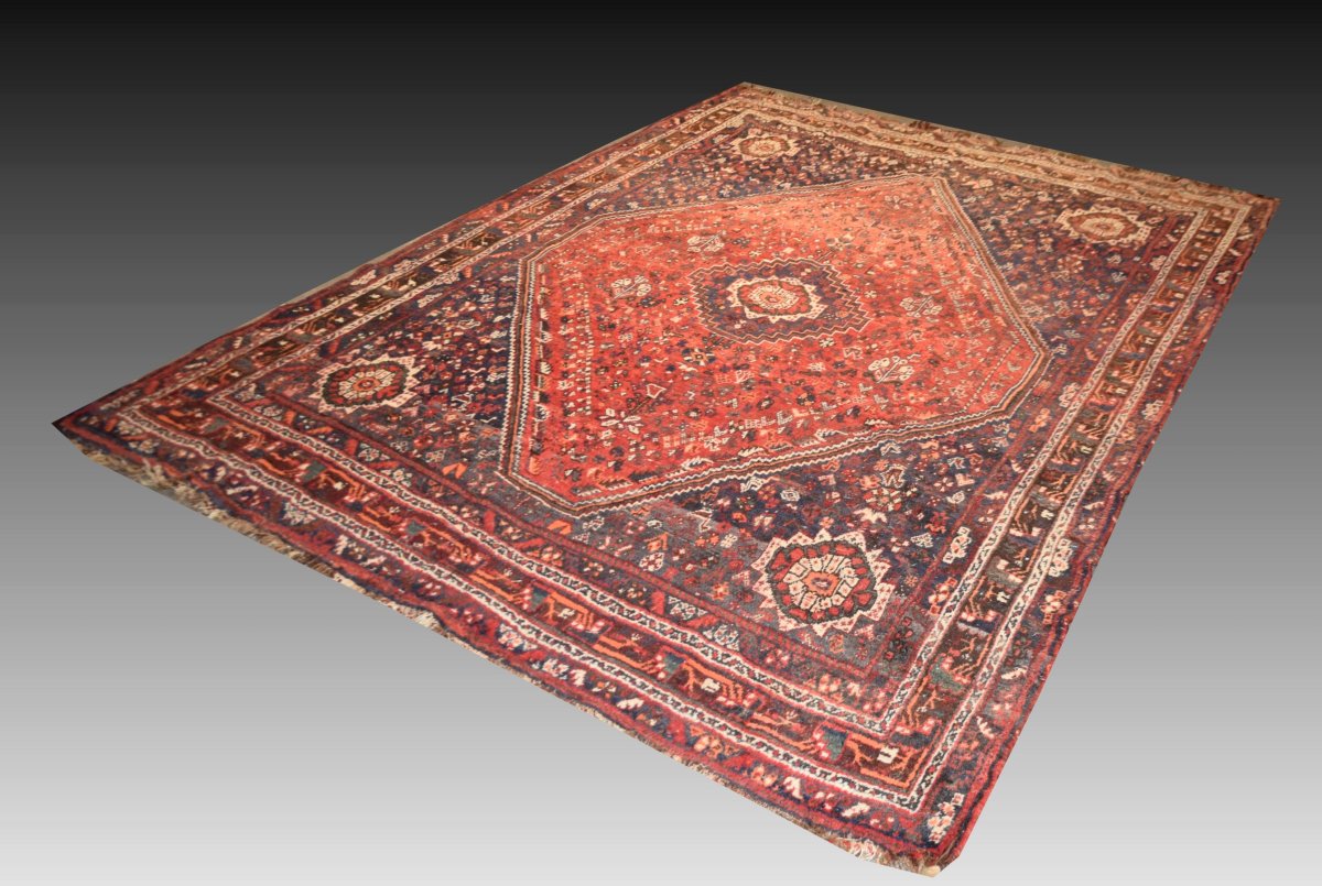 Iranian Shiraz Oriental Rug, Gashghai: 230 X 310 Cm "galerie Sardje" -photo-2