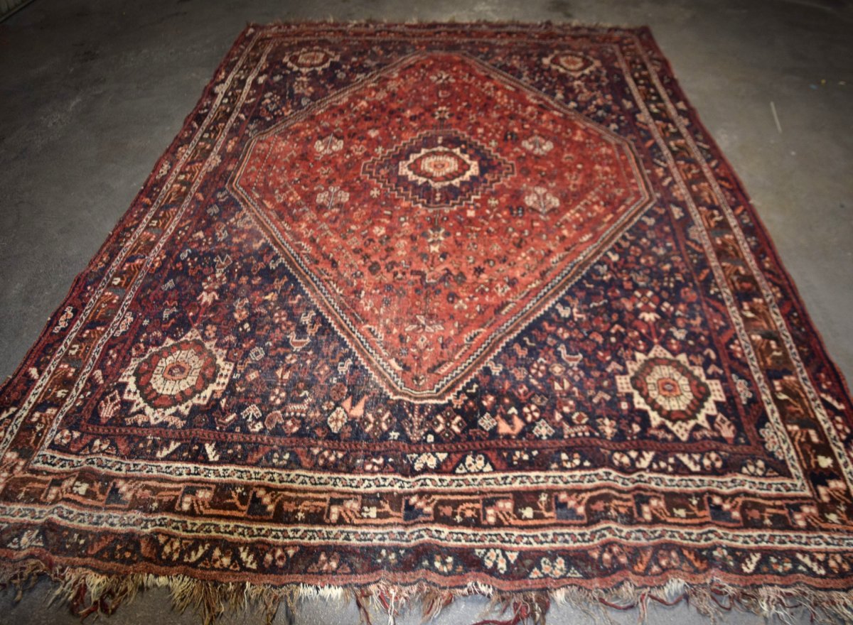 Iranian Shiraz Oriental Rug, Gashghai: 230 X 310 Cm "galerie Sardje" -photo-3