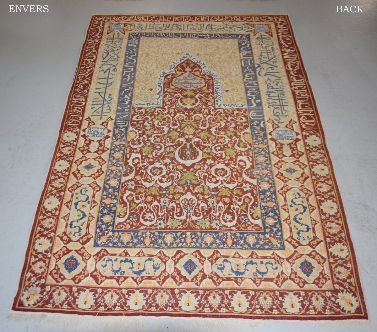 Turkish Héréké Oriental Rug: Silk And Silver Threads: 118 X 170 Cm "sardje Rug"-photo-8