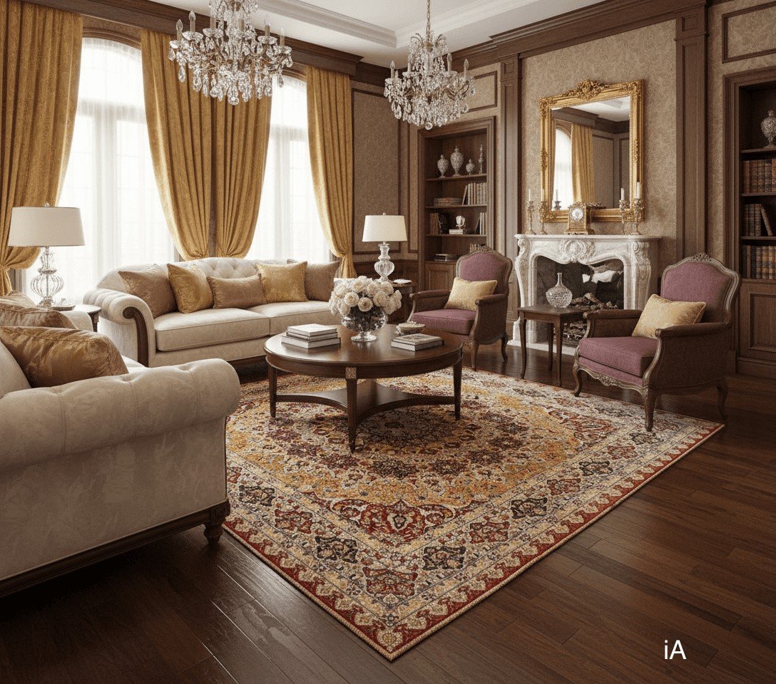 Egyptian Oriental Rug, Pure Silk: 2.00 X 2.00 Meters - Handmade - "galerie Sardje"-photo-8