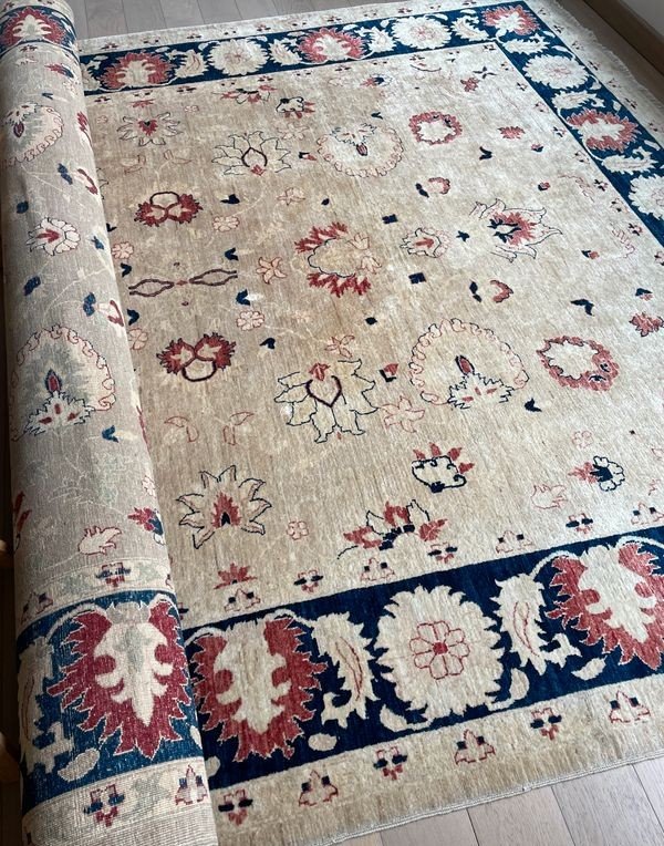 Tapis d'Orient Ziegler : 3.00 X 2.45 Mètres - Laine Fait Main - "Galerie Sardje" -photo-8
