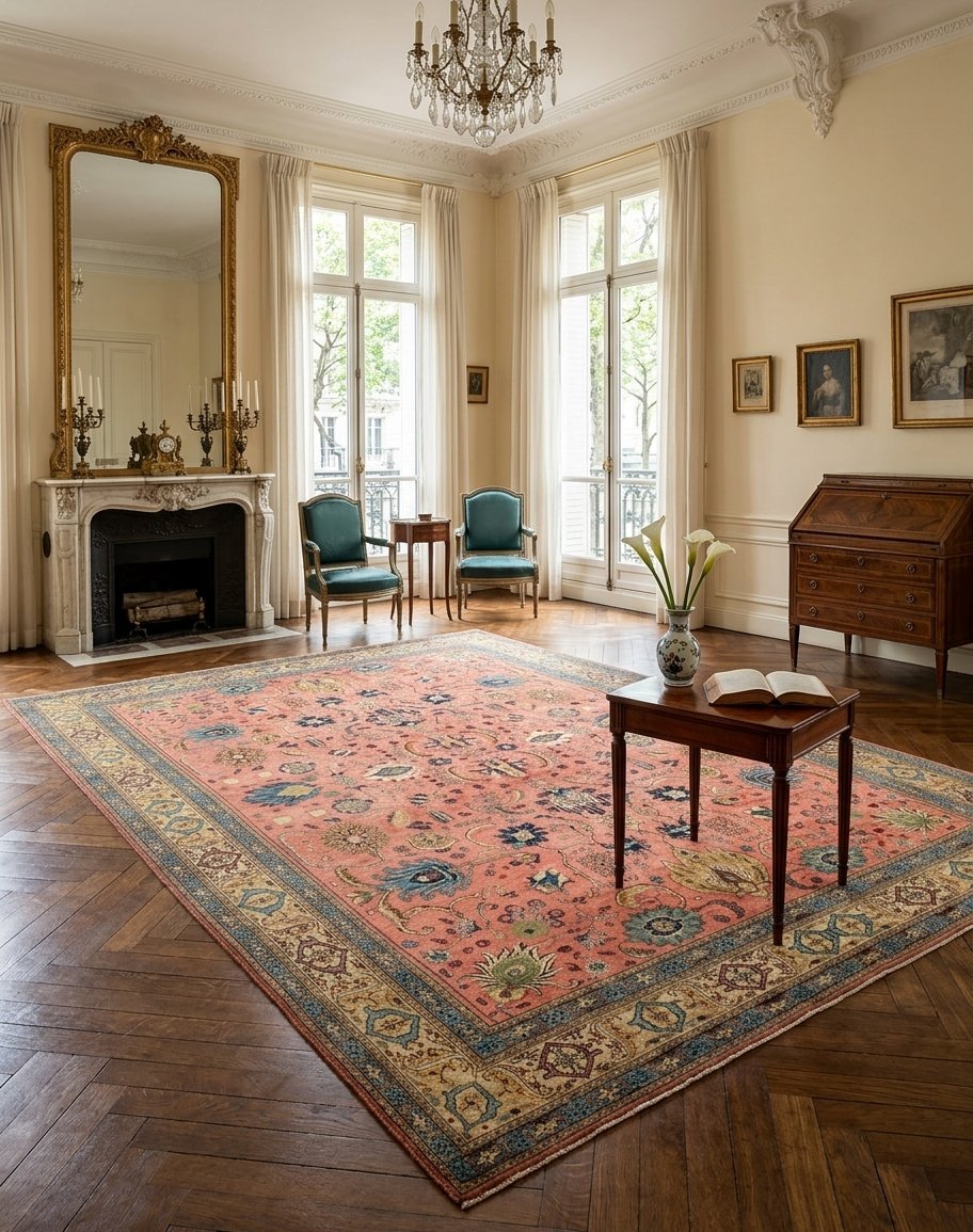 Large Persian Oriental Rug, Tabriz, Iran - 475 X 330 Cm - "galerie Sardje"-photo-2