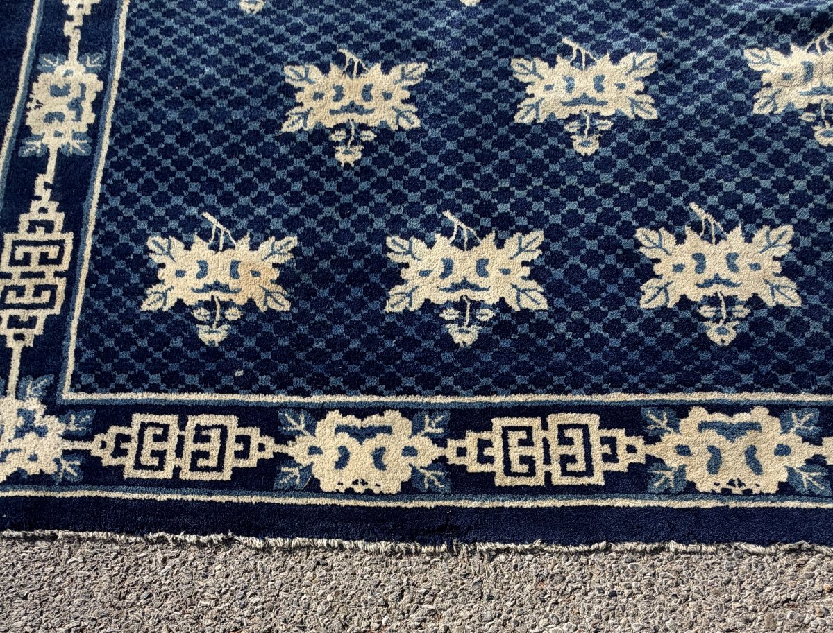 Tapis Chinois BAOTOU dynastie Qing : 212 x 130 Cm "Galerie Sardje"-photo-4