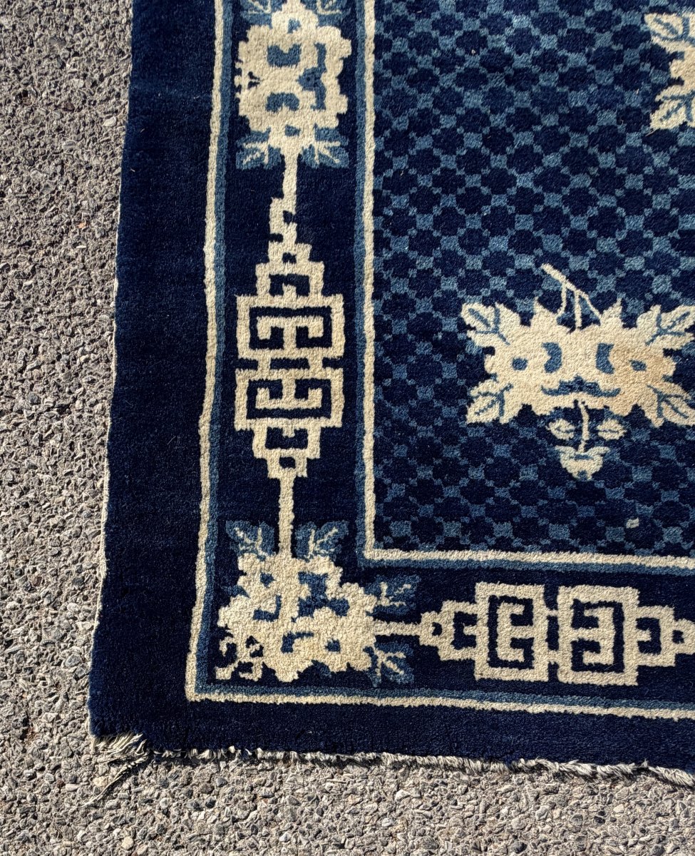 Tapis Chinois BAOTOU dynastie Qing : 212 x 130 Cm "Galerie Sardje"-photo-8