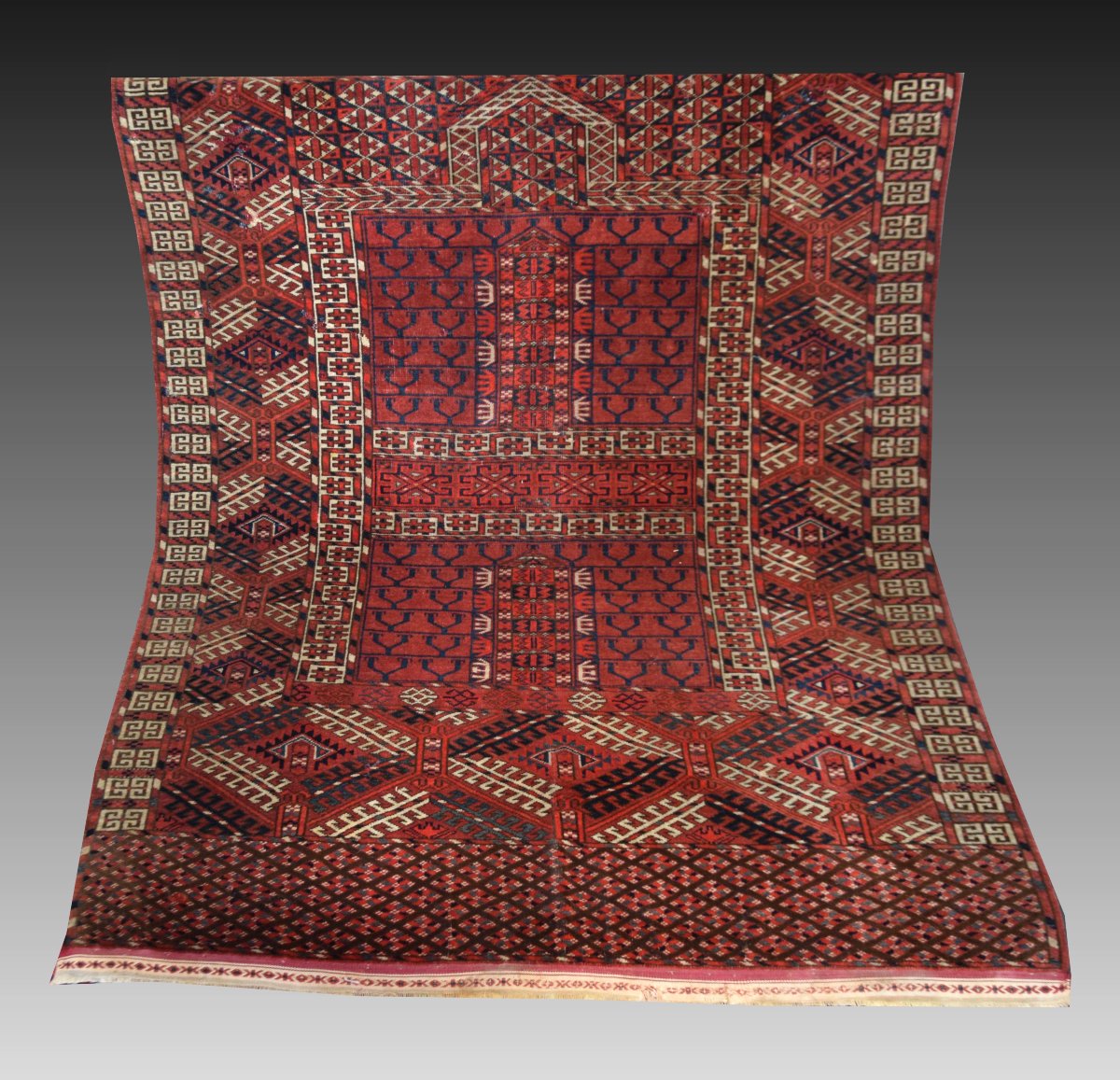 Antique Turkmen Hatchlou Rug – Circa 1930 – 120 × 150 Cm "galerie Sardje"-photo-2
