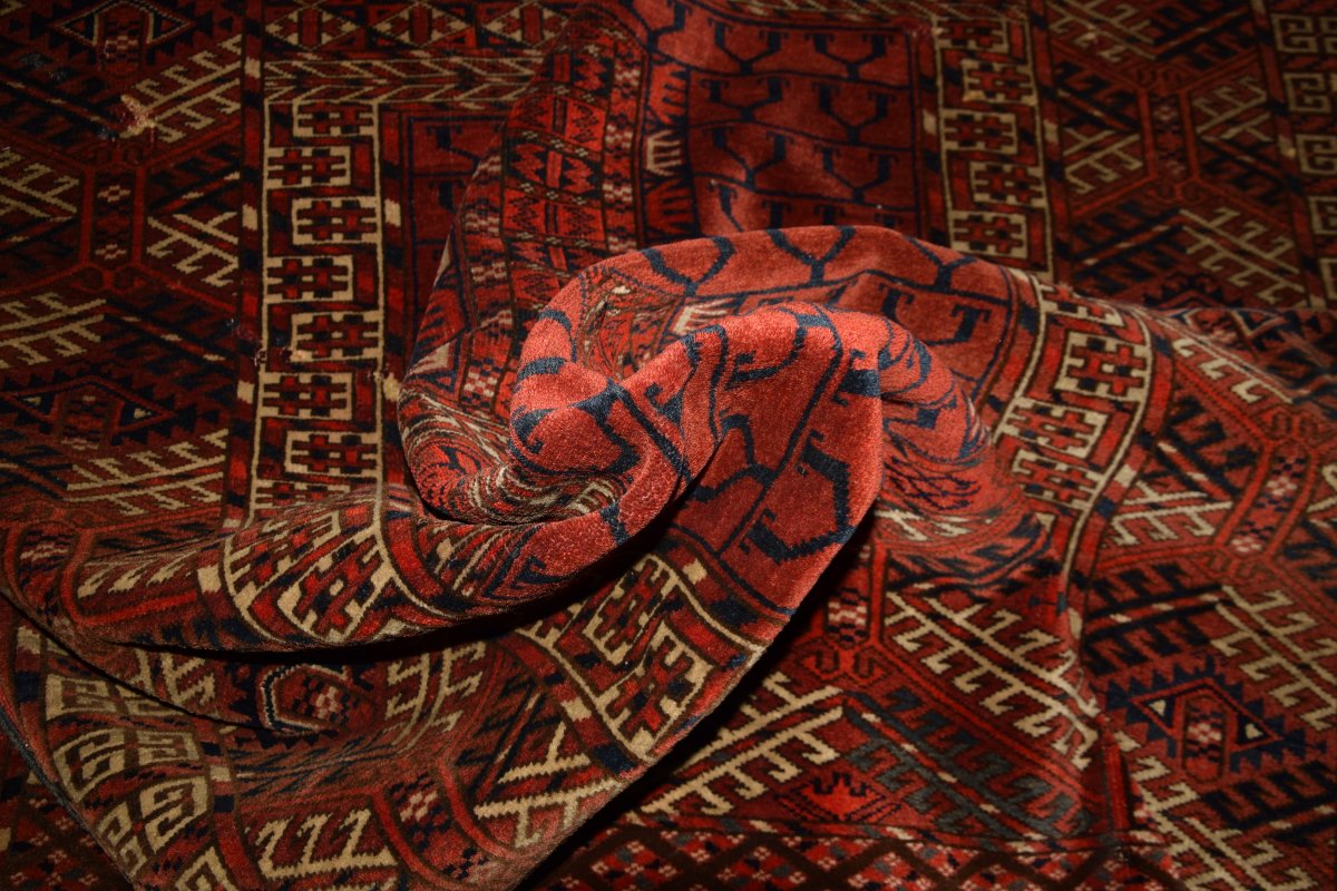 Antique Turkmen Hatchlou Rug – Circa 1930 – 120 × 150 Cm "galerie Sardje"-photo-2