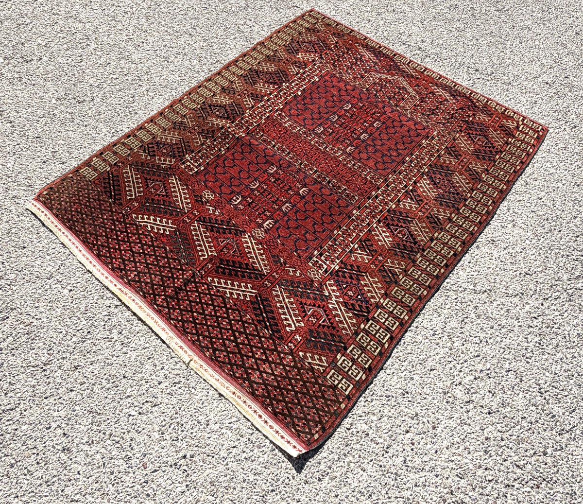 Antique Turkmen Hatchlou Rug – Circa 1930 – 120 × 150 Cm "galerie Sardje"-photo-3