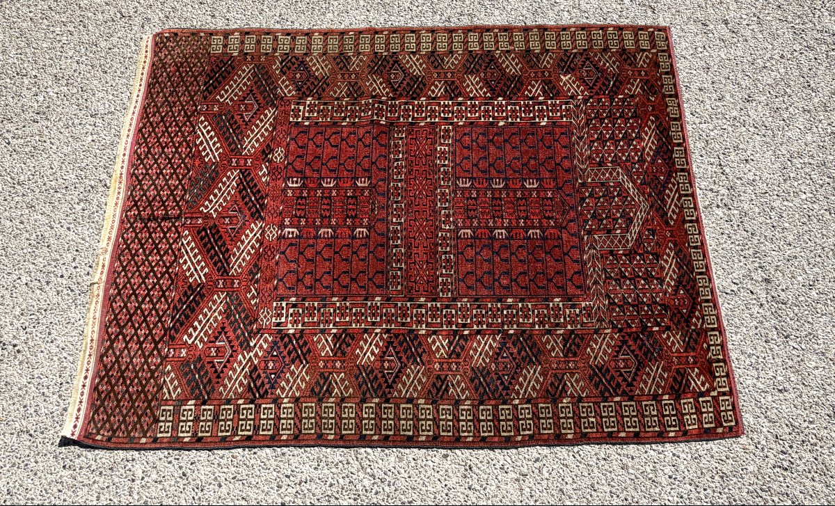 Antique Turkmen Hatchlou Rug – Circa 1930 – 120 × 150 Cm "galerie Sardje"-photo-4