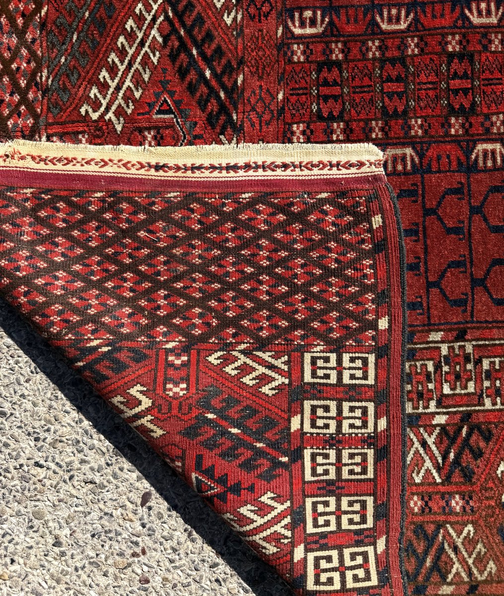 Antique Turkmen Hatchlou Rug – Circa 1930 – 120 × 150 Cm "galerie Sardje"-photo-7