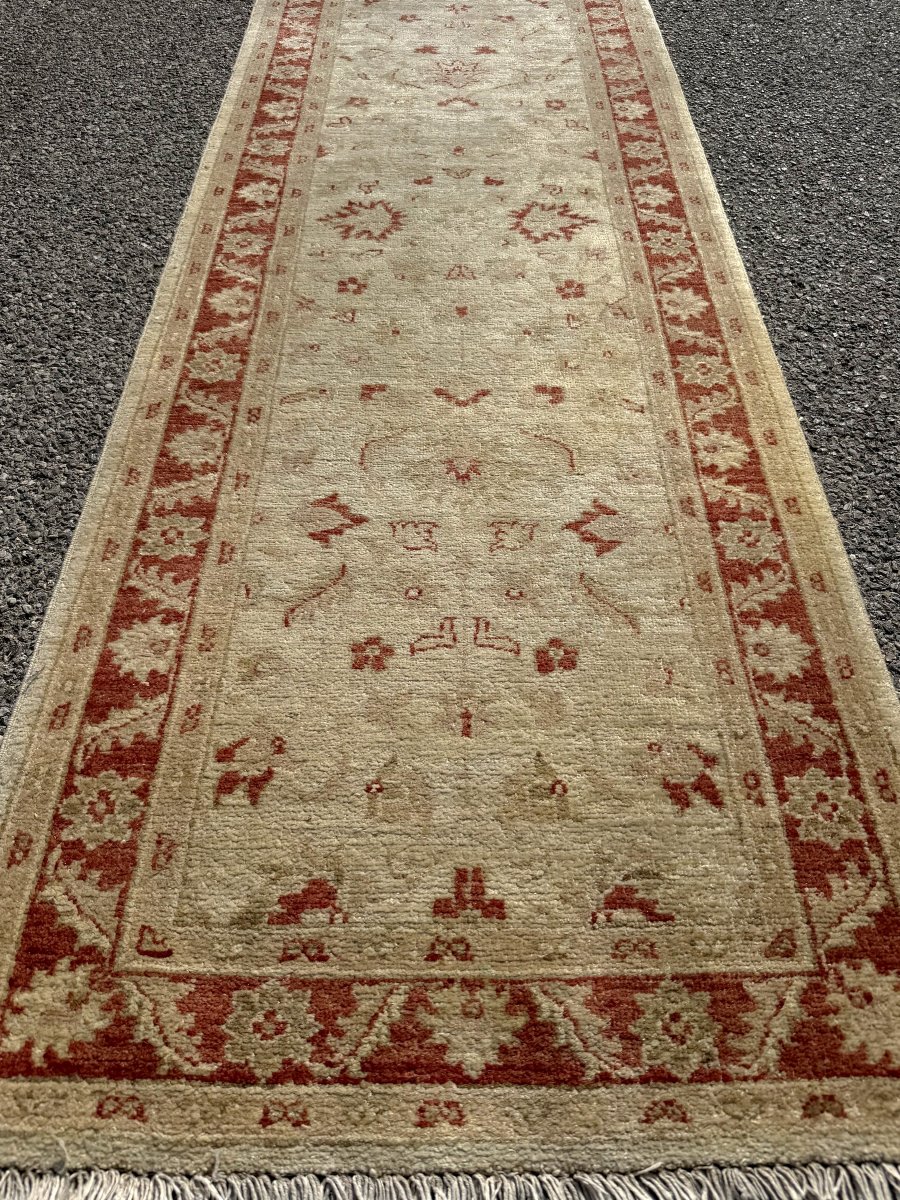 Ziegler Oriental Hallway Rug: 4.50 X 0.83  Meters - Handmade Wool - "galerie Sardje" -photo-2