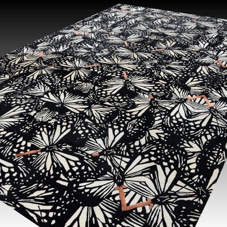 Large Modern Runer Roche Bobois Rug: 3.94 X 2.73 Meters, "galerie Sardje"