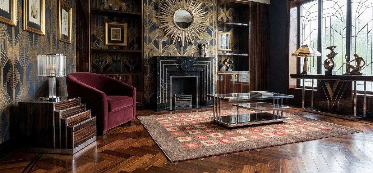 Ziegler Art Deco Oriental Rug: 3.12 X 2.40 Meters - Handmade Wool - "galerie Sardje" -photo-3