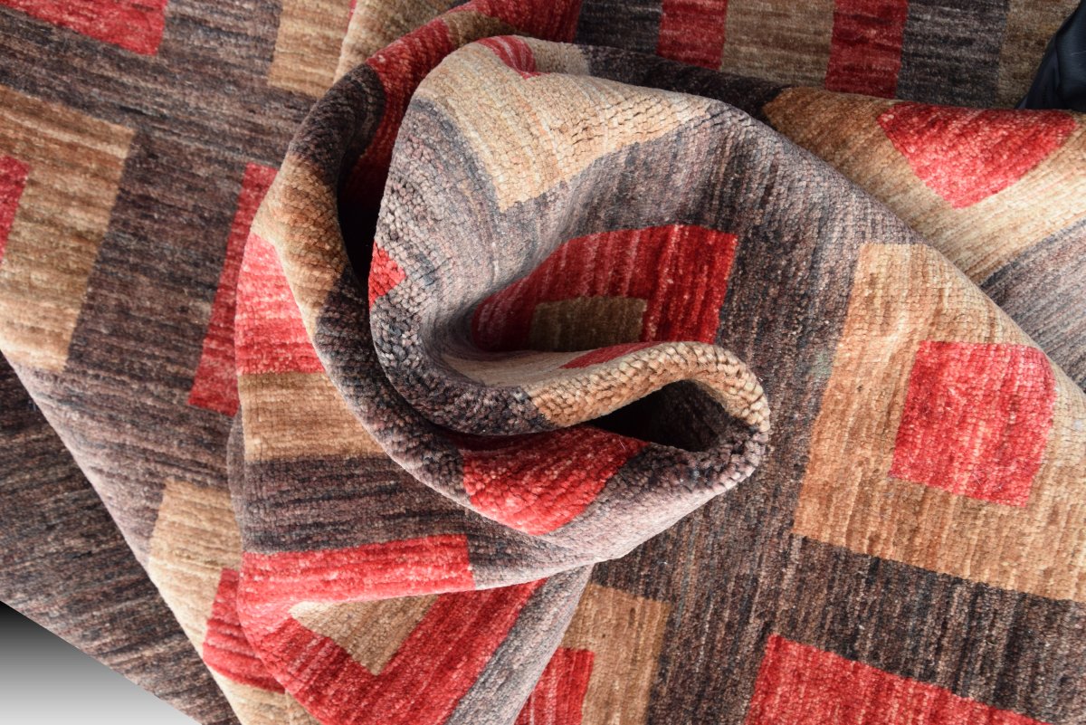 Ziegler Art Deco Oriental Rug: 3.12 X 2.40 Meters - Handmade Wool - "galerie Sardje" -photo-4