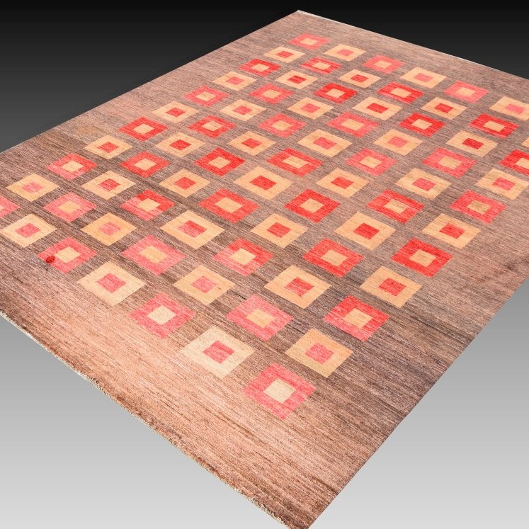 Ziegler Art Deco Oriental Rug: 3.12 X 2.40 Meters - Handmade Wool - "galerie Sardje" -photo-8