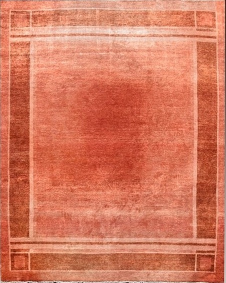 Ziegler Art Deco Oriental Rug: 3.52 X 2.46 Meters - Handmade Wool - "galerie Sardje" -photo-4