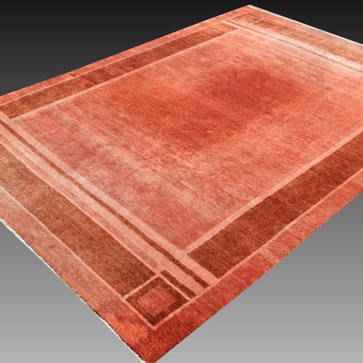 Ziegler Art Deco Oriental Rug: 3.52 X 2.46 Meters - Handmade Wool - "galerie Sardje" -photo-2