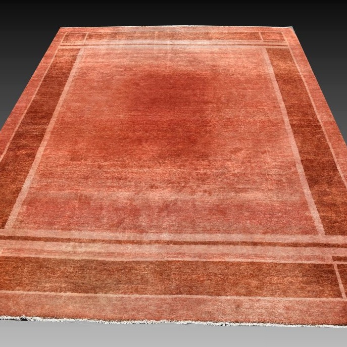 Ziegler Art Deco Oriental Rug: 3.52 X 2.46 Meters - Handmade Wool - "galerie Sardje" 