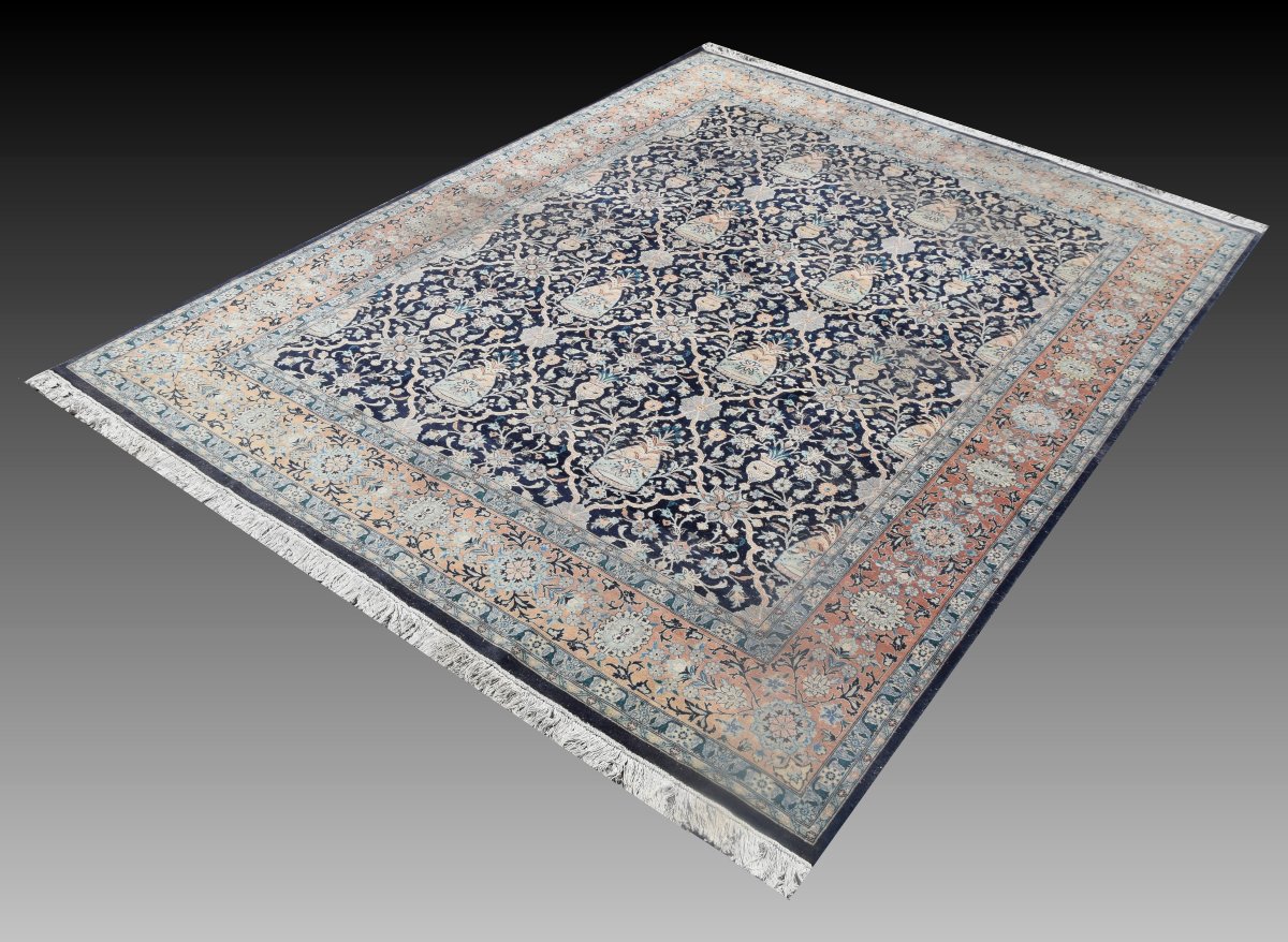 Tapis d'orient Penjab fait main en laine: 315 x 245 Cm "Galerie Sardje"-photo-3