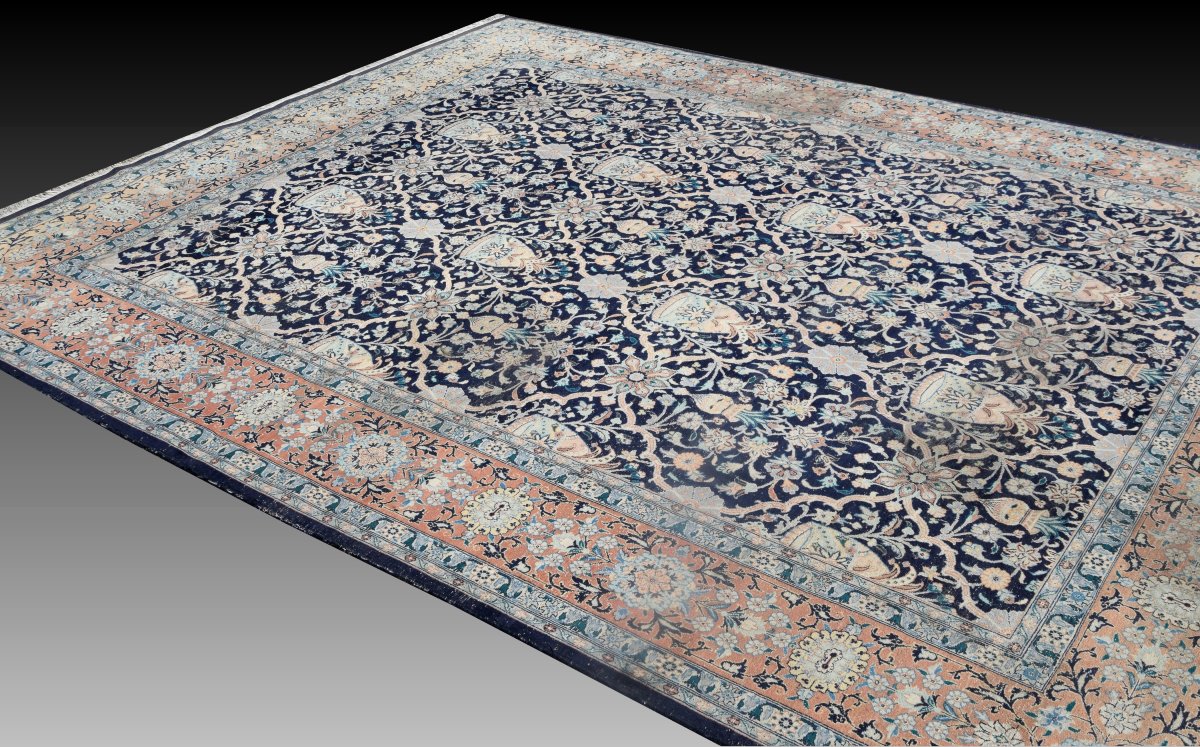 Tapis d'orient Penjab fait main en laine: 315 x 245 Cm "Galerie Sardje"-photo-4