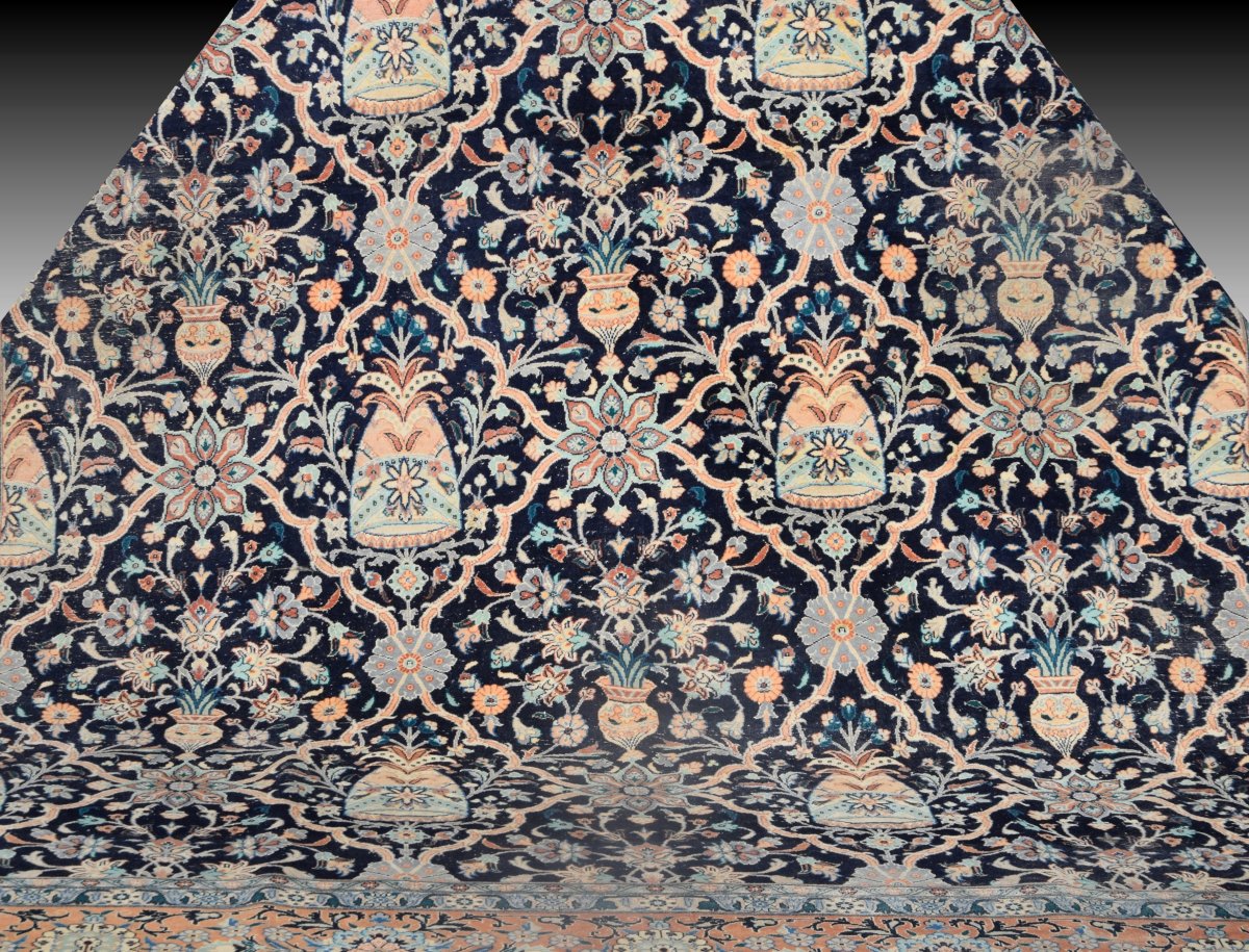Tapis d'orient Penjab fait main en laine: 315 x 245 Cm "Galerie Sardje"-photo-4