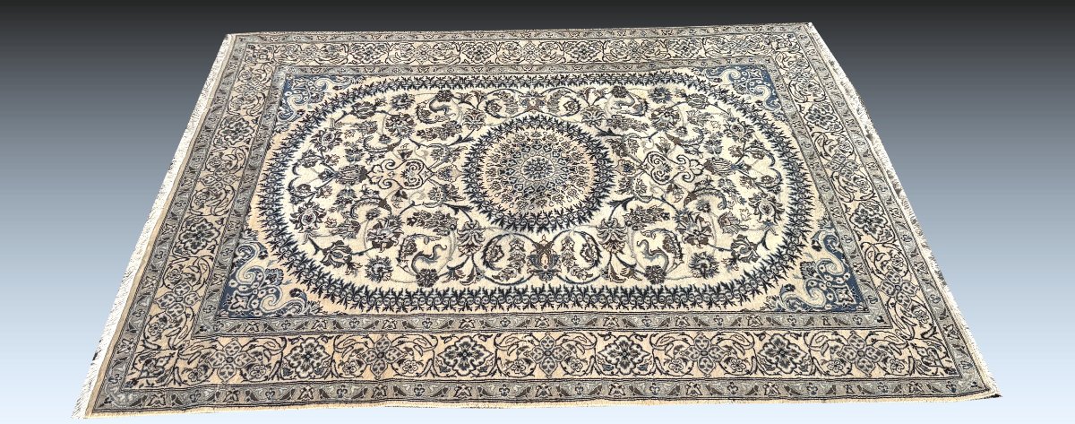 Grand Tapis d'orient Nain (Iran) en Laine et Soie – 310 x 200 cm "Galerie Sardje"-photo-2