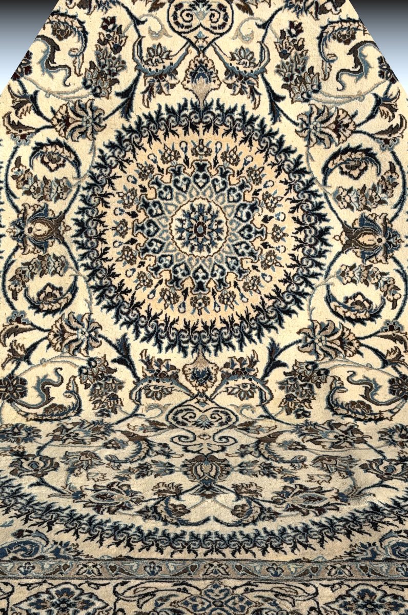 Grand Tapis d'orient Nain (Iran) en Laine et Soie – 310 x 200 cm "Galerie Sardje"-photo-3