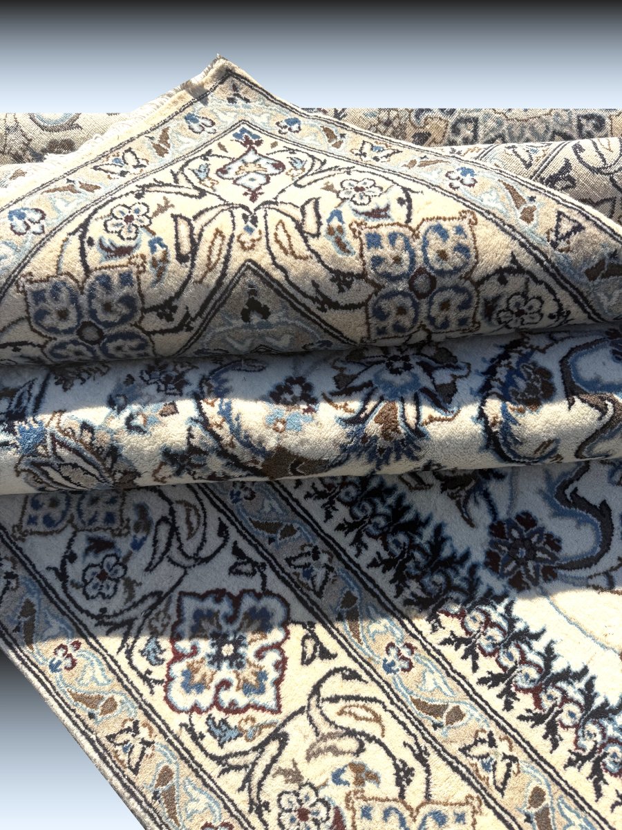 Grand Tapis d'orient Nain (Iran) en Laine et Soie – 310 x 200 cm "Galerie Sardje"-photo-4