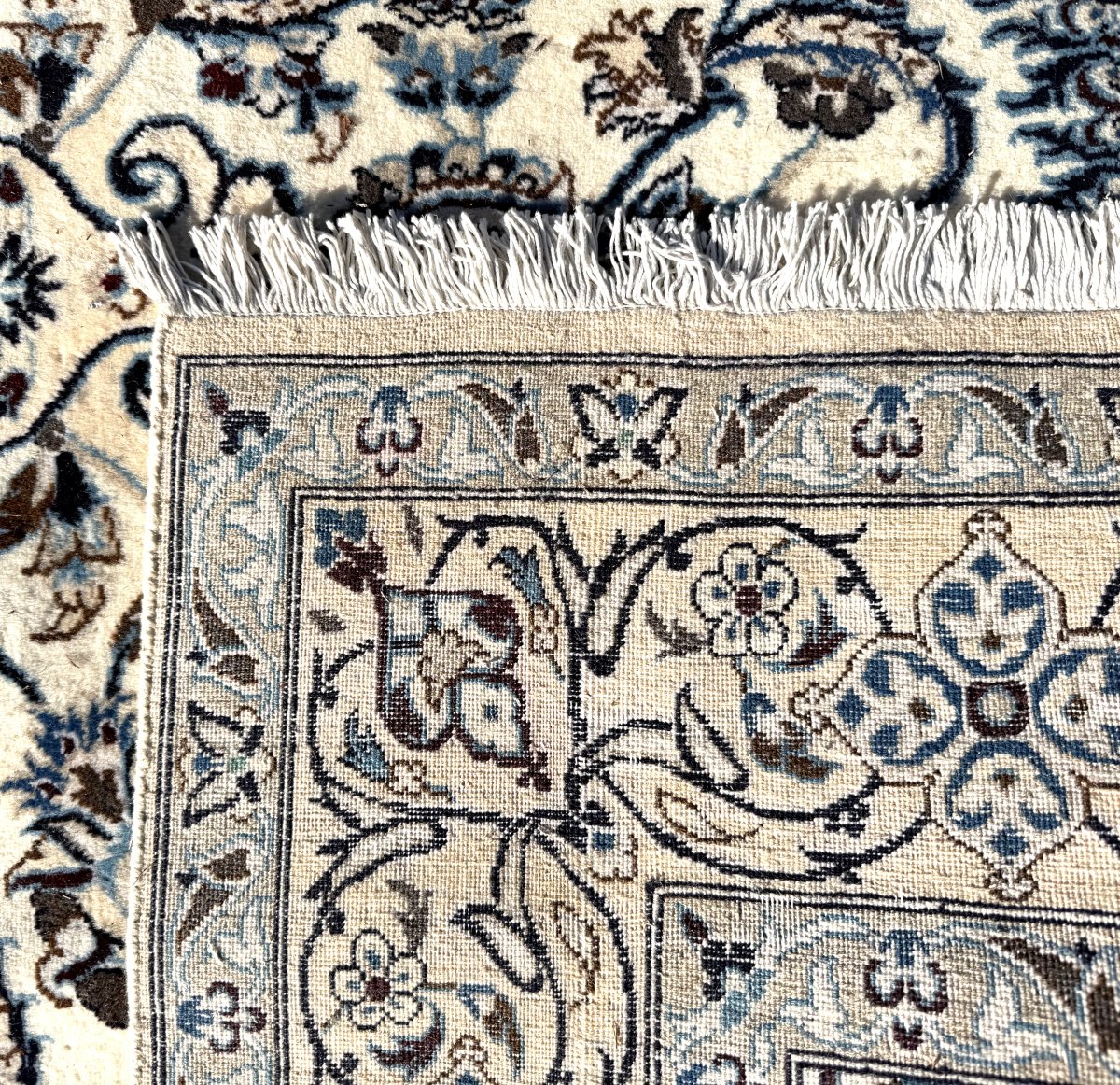 Grand Tapis d'orient Nain (Iran) en Laine et Soie – 310 x 200 cm "Galerie Sardje"-photo-8