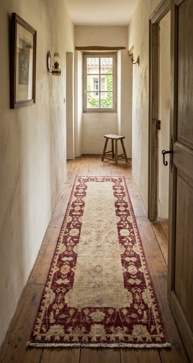 Vintage Afghan Chobi Ziegler Hand-knotted Rug: 214 X 79 Cm "galerie Sardje" -photo-6