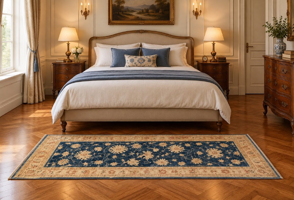 Ziegler Oriental Rug: 2.00 X 0.75 Meters - Handmade Wool - "galerie Sardje" -photo-3