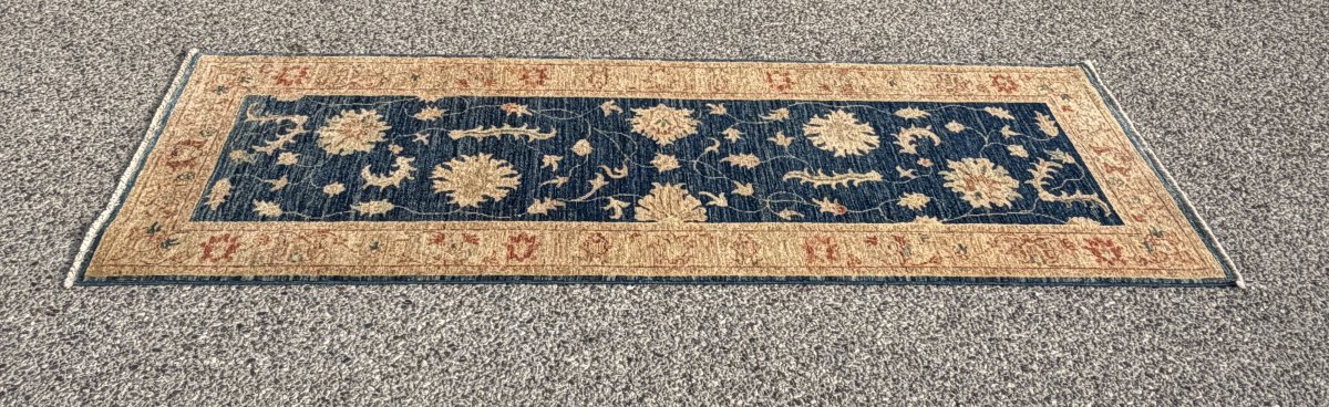 Ziegler Oriental Rug: 2.00 X 0.75 Meters - Handmade Wool - "galerie Sardje" -photo-4