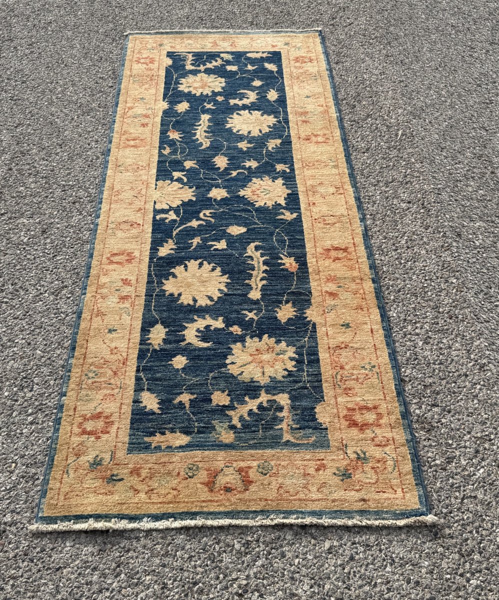 Ziegler Oriental Rug: 2.00 X 0.75 Meters - Handmade Wool - "galerie Sardje" -photo-1