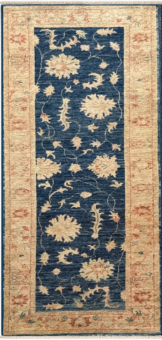 Ziegler Oriental Rug: 2.00 X 0.75 Meters - Handmade Wool - "galerie Sardje" 