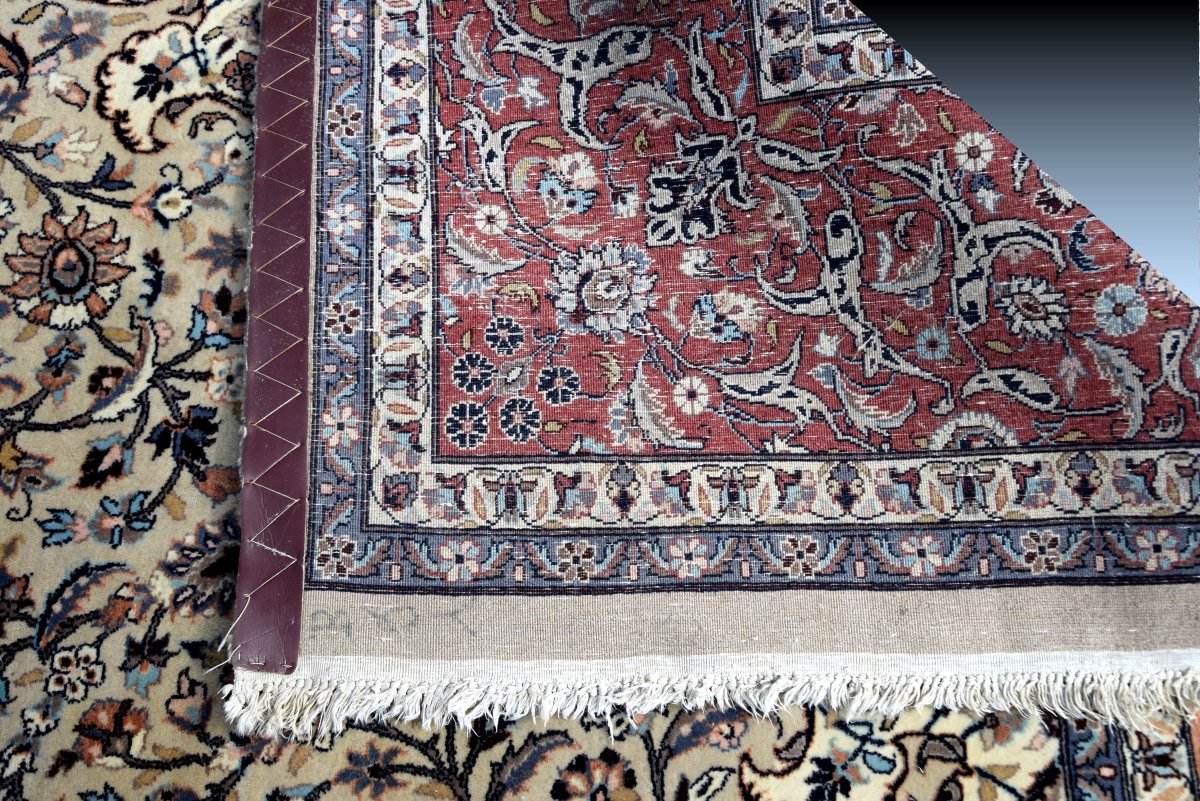 Large Persian Oriental Rug From Kashan, Iran - 275 X 375 Cm - "galerie Sardje" -photo-8